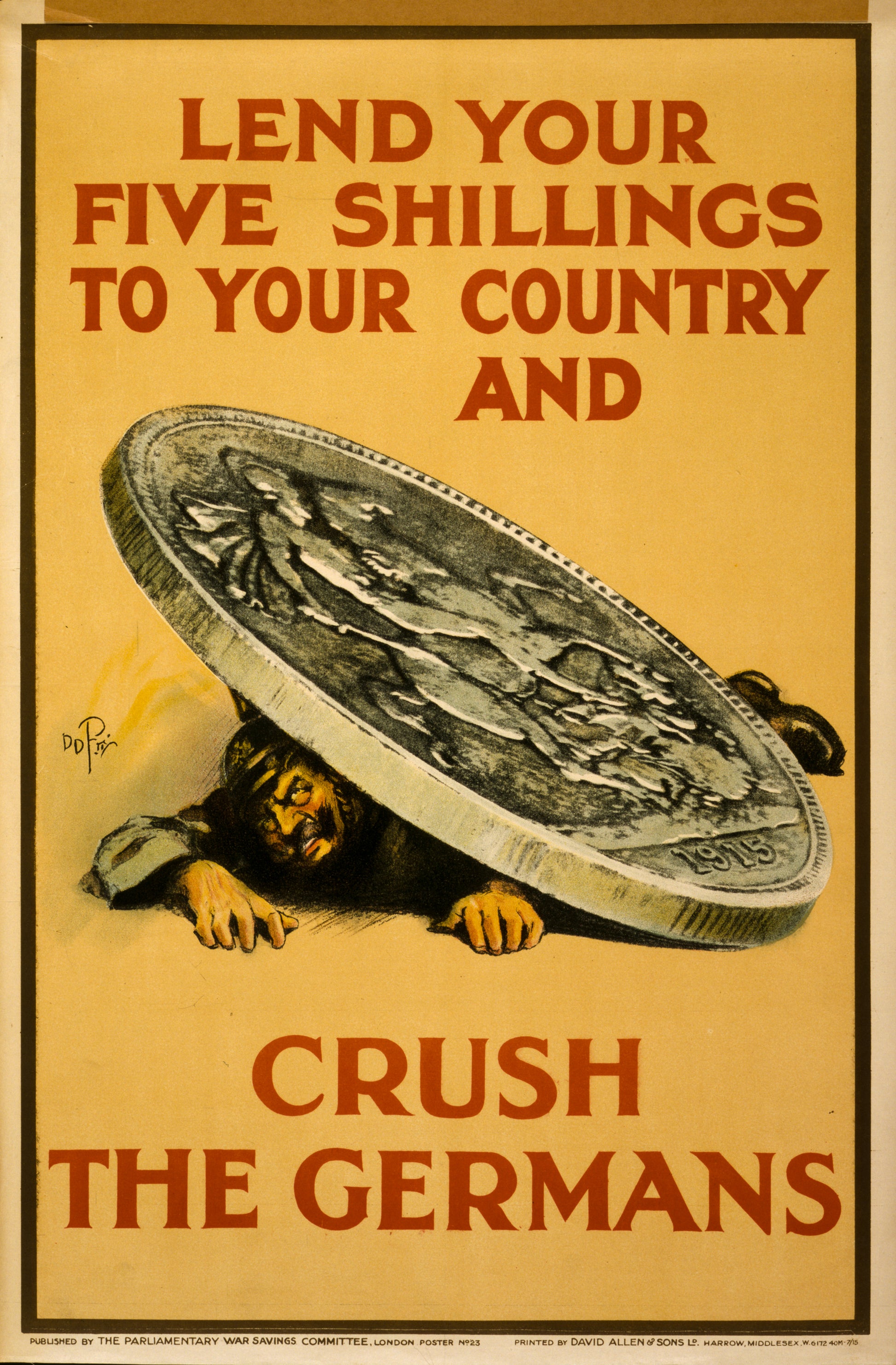 A picture of Lend your five shillings to your country and crush the Germans