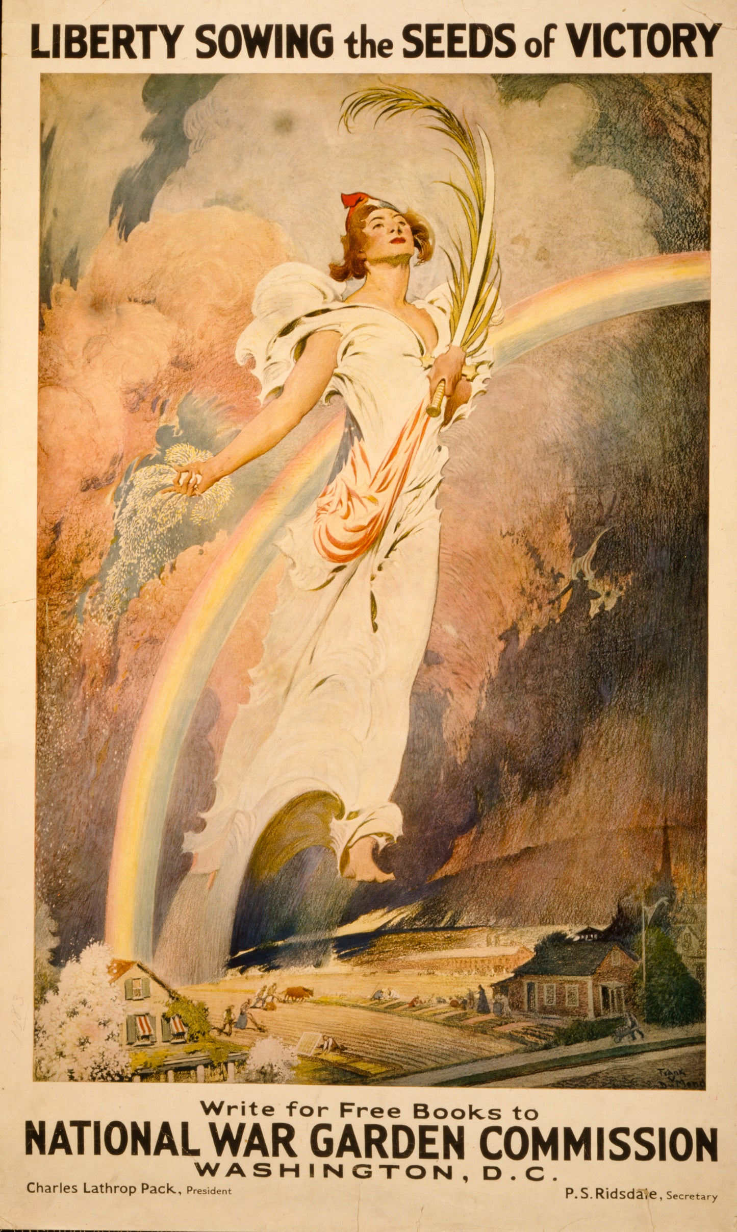 A picture of Liberty sowing the seeds of victory