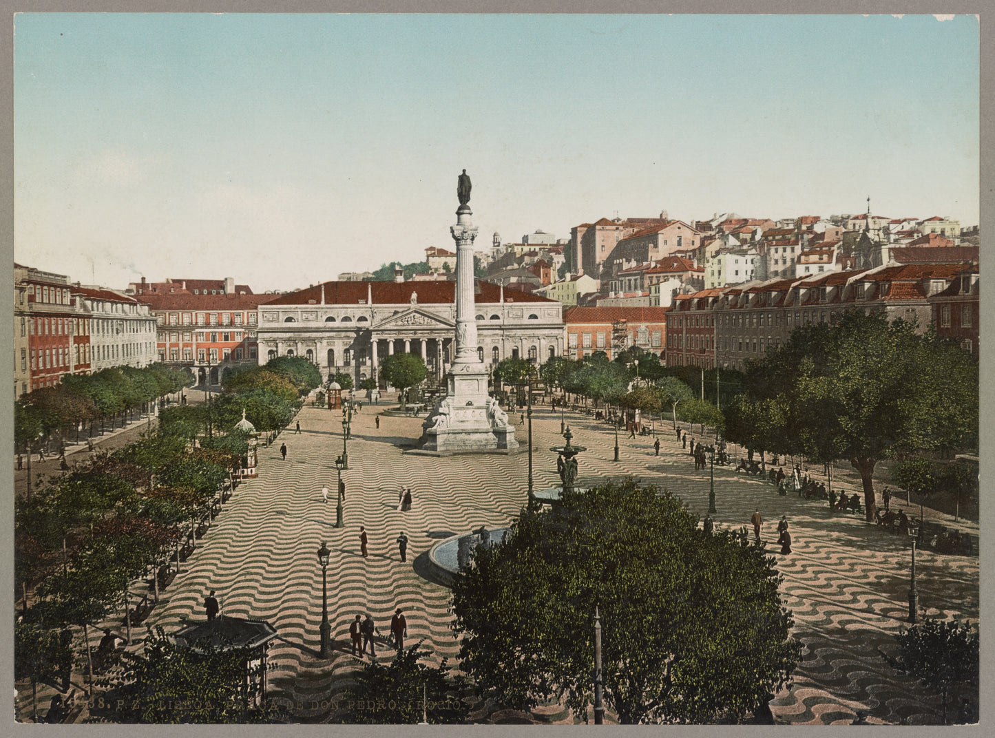 A picture of Lisboa. Praça de Don Pedro. (Rocio.)