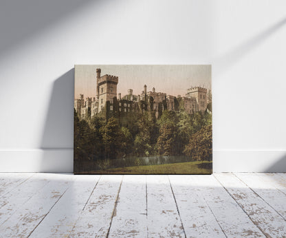 A picture of Lismore Castle. Co. Waterford, a mockup of the print leaning against a wall