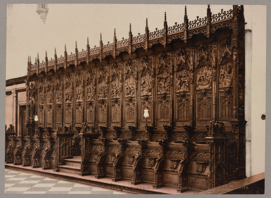 A picture of Louvain. L'Eglise St. Gertrude. Les Stalles à Droite