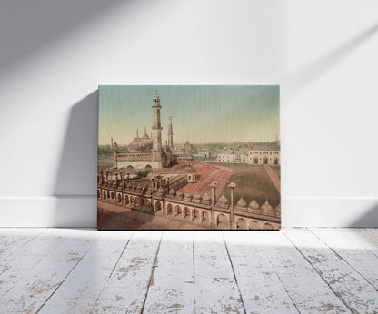 A picture of Lucknow. Modjibaman, a mockup of the print leaning against a wall