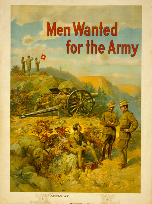 A picture of Men wanted for the army