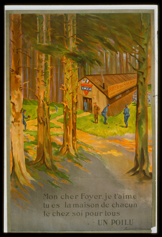 A picture of Mon cher foyer, je t'aime tu es la maison de chacun le chez soi pour tous -- un poilu