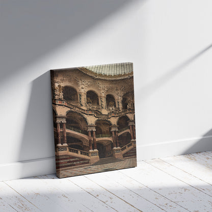 A picture of München. Inneres des Justizpalastes, a mockup of the print leaning against a wall