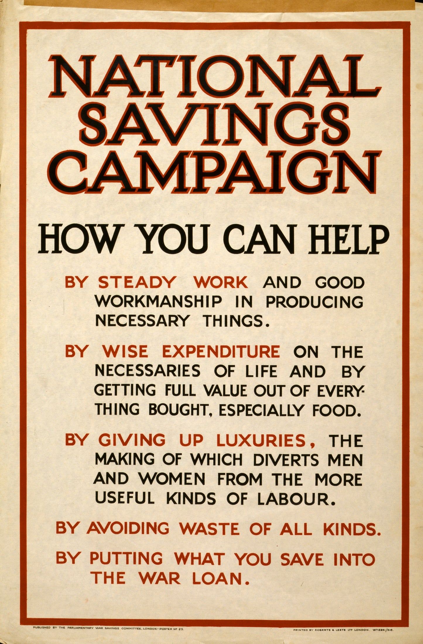 A picture of National savings campaign. How you can help