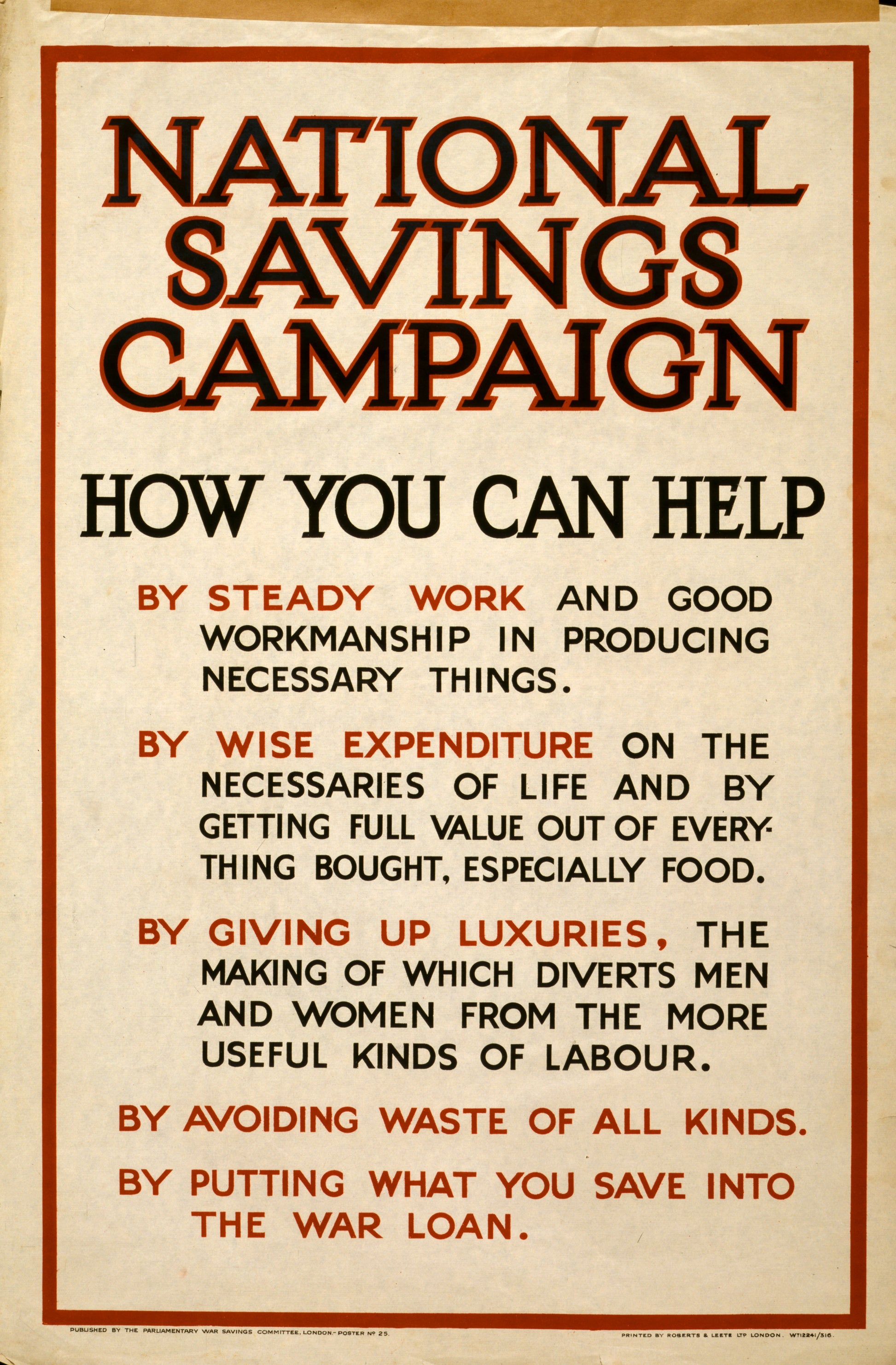 A picture of National savings campaign. How you can help