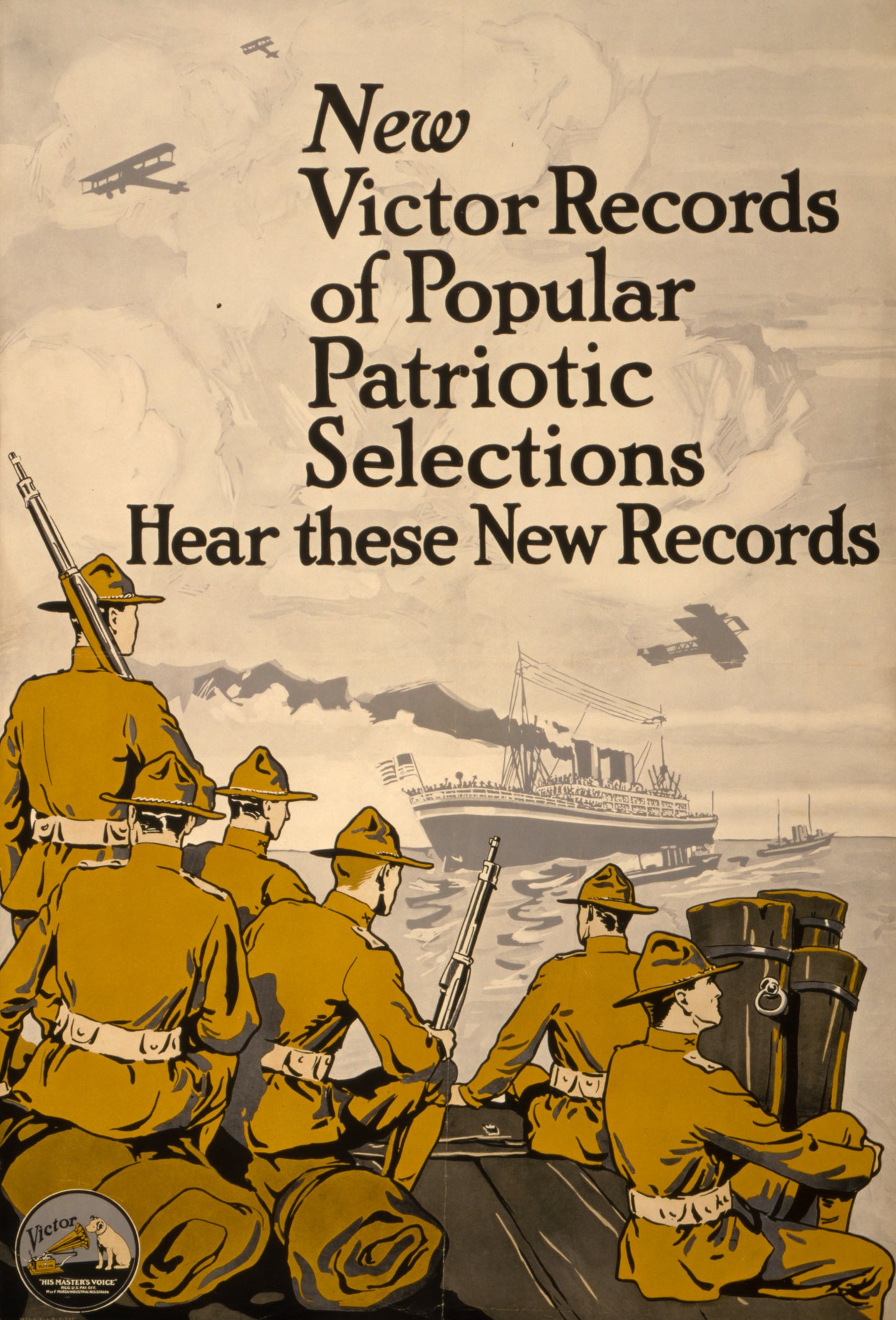 A picture of New Victor records of popular patriotic selections--Hear these new records