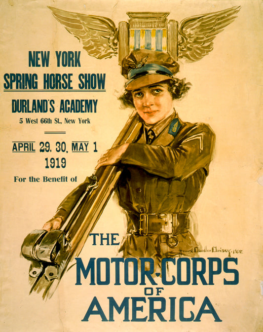 A picture of New York Spring horse show, Durland's Academy ... New York, April 29, 30, May 1, 1919, for the benefit of the Motor-corps of America