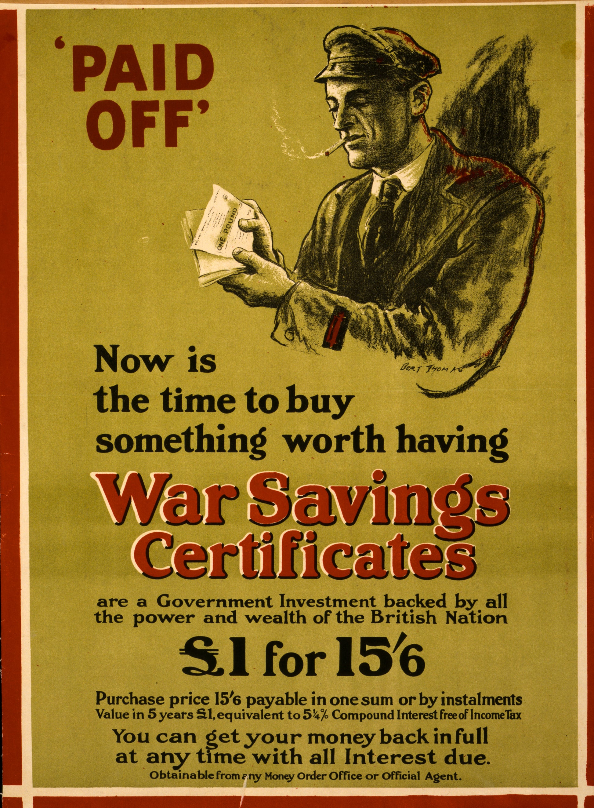 A picture of Now is the time to buy something worth having, war savings certificates