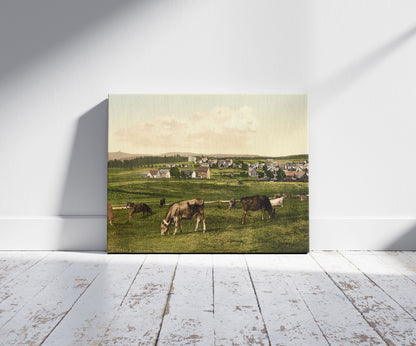 A picture of Oberhof, I., Thuringia, Germany, a mockup of the print leaning against a wall