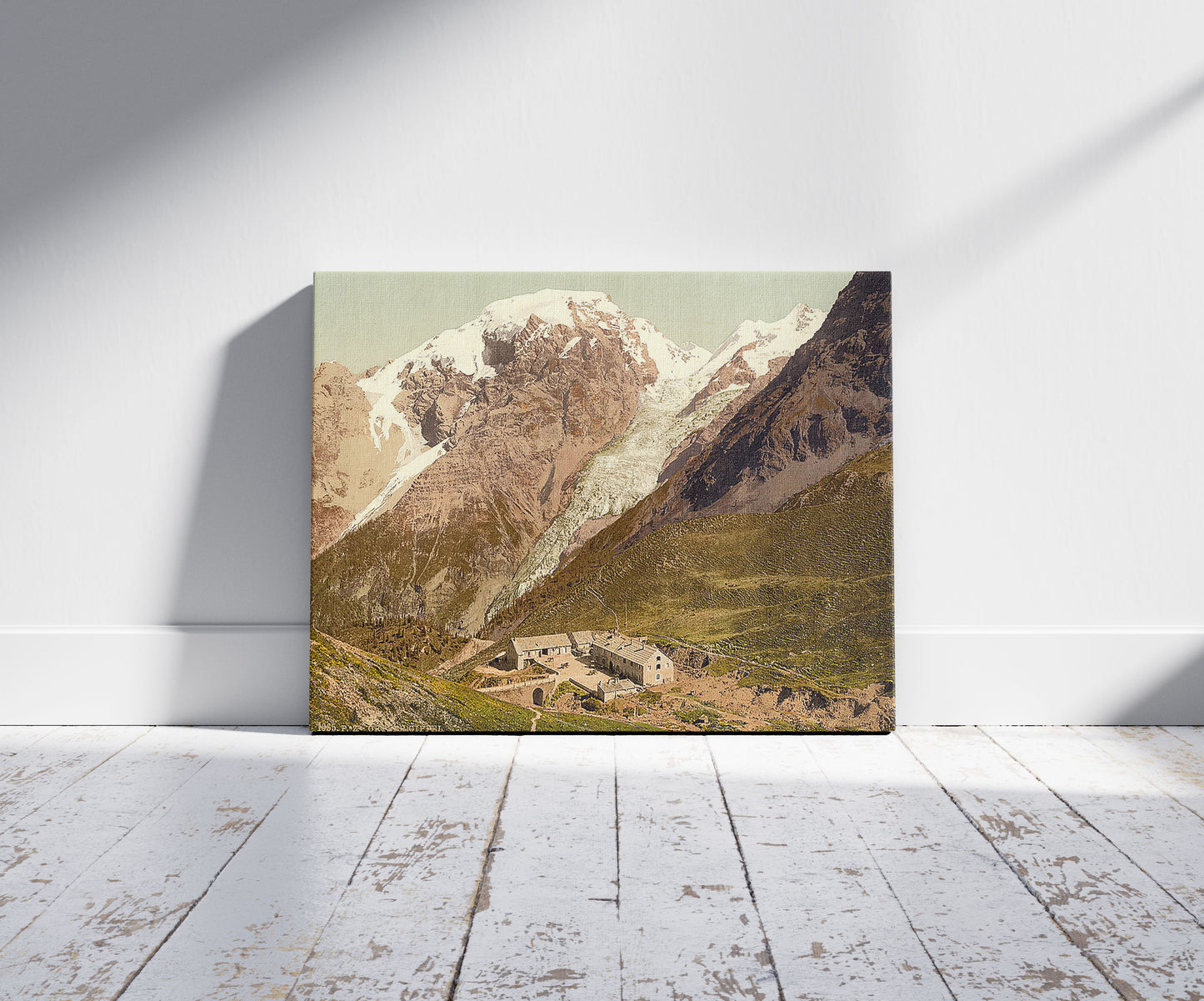 A picture of Ortler Territory, the summit of the Ortler, seen from the Franzenshoshe, Tyrol, Austro-Hungary