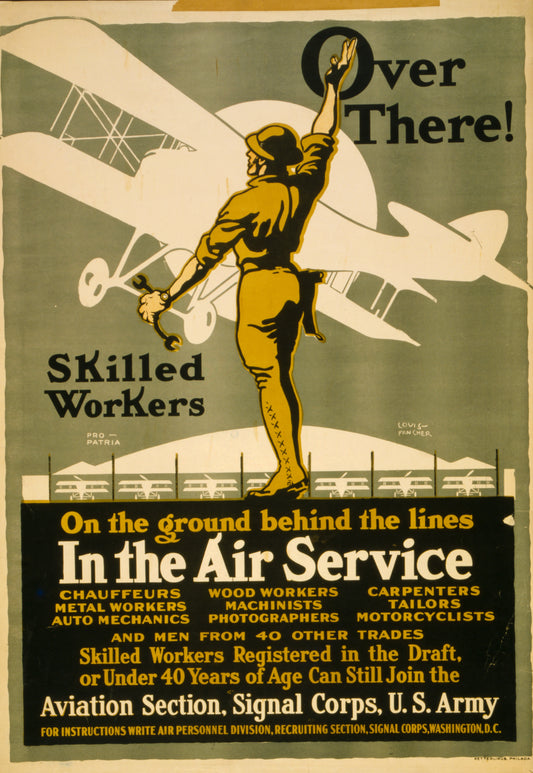 A picture of Over there! Skilled workers On the ground behind the lines - In the Air Service /