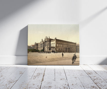 A picture of Palace of William, Berlin, Germany, a mockup of the print leaning against a wall