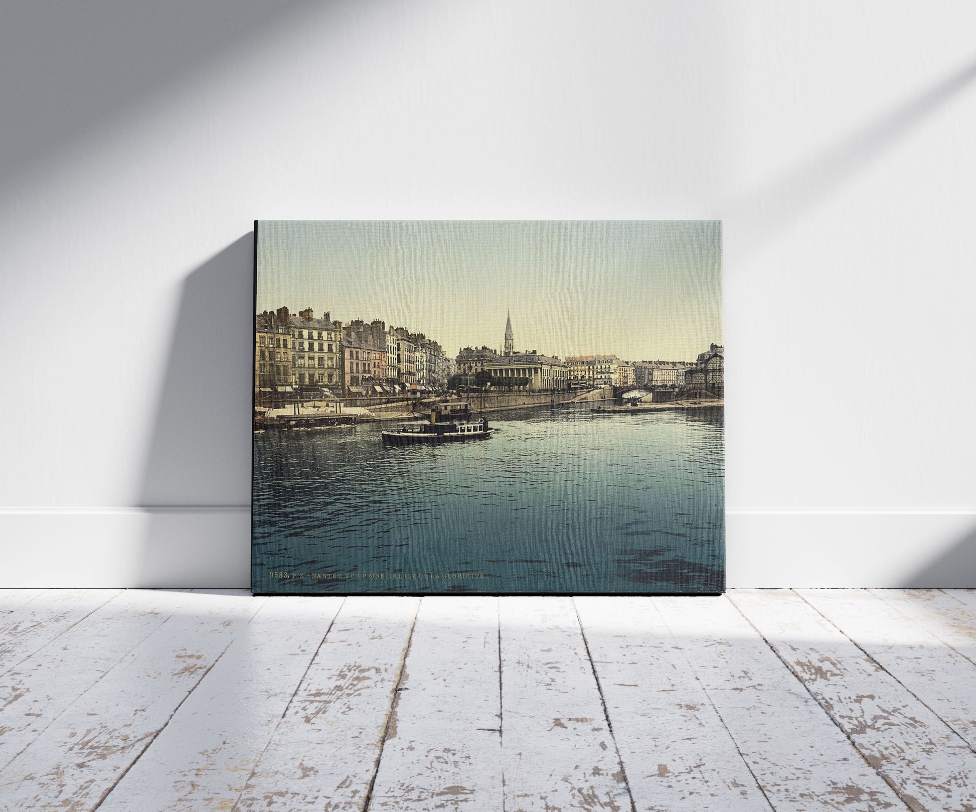 A picture of Panorama and bourse from La Gloirette (i.e., Gloriette), Nantes, France