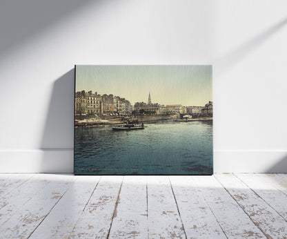 A picture of Panorama and bourse from La Gloirette (i.e., Gloriette), Nantes, France