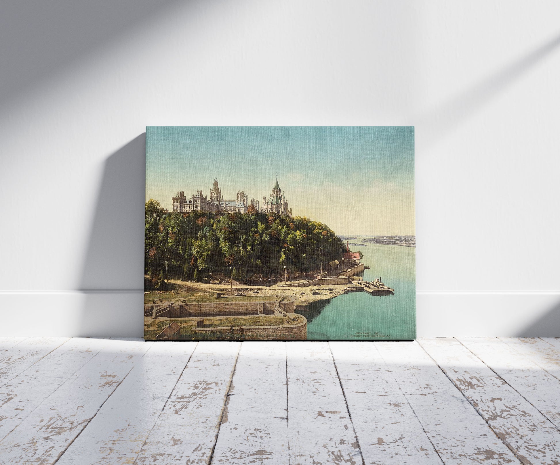 A picture of Parliament buildings from Major Hill Park, Ottawa