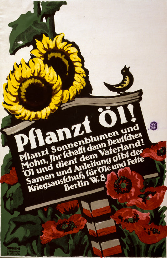 A picture of Pflanzt Öl! Pflanzt Sonneblumen und Mohn, ihr schafft dann Deutsches öl und dient dem Vaterland! ...