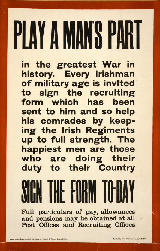 A picture of Play a man's part in the greatest war in history
