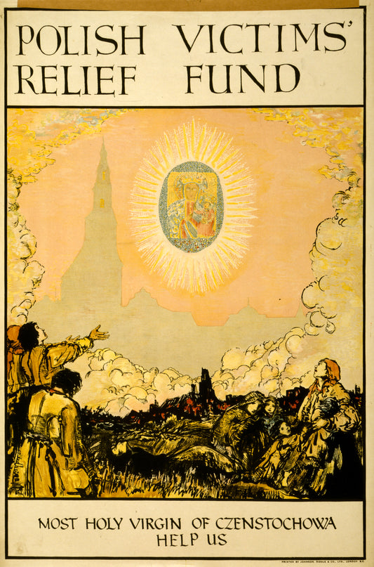 A picture of Polish Victims' Relief Fund. Most holy Virgin of Czenstochowa help us
