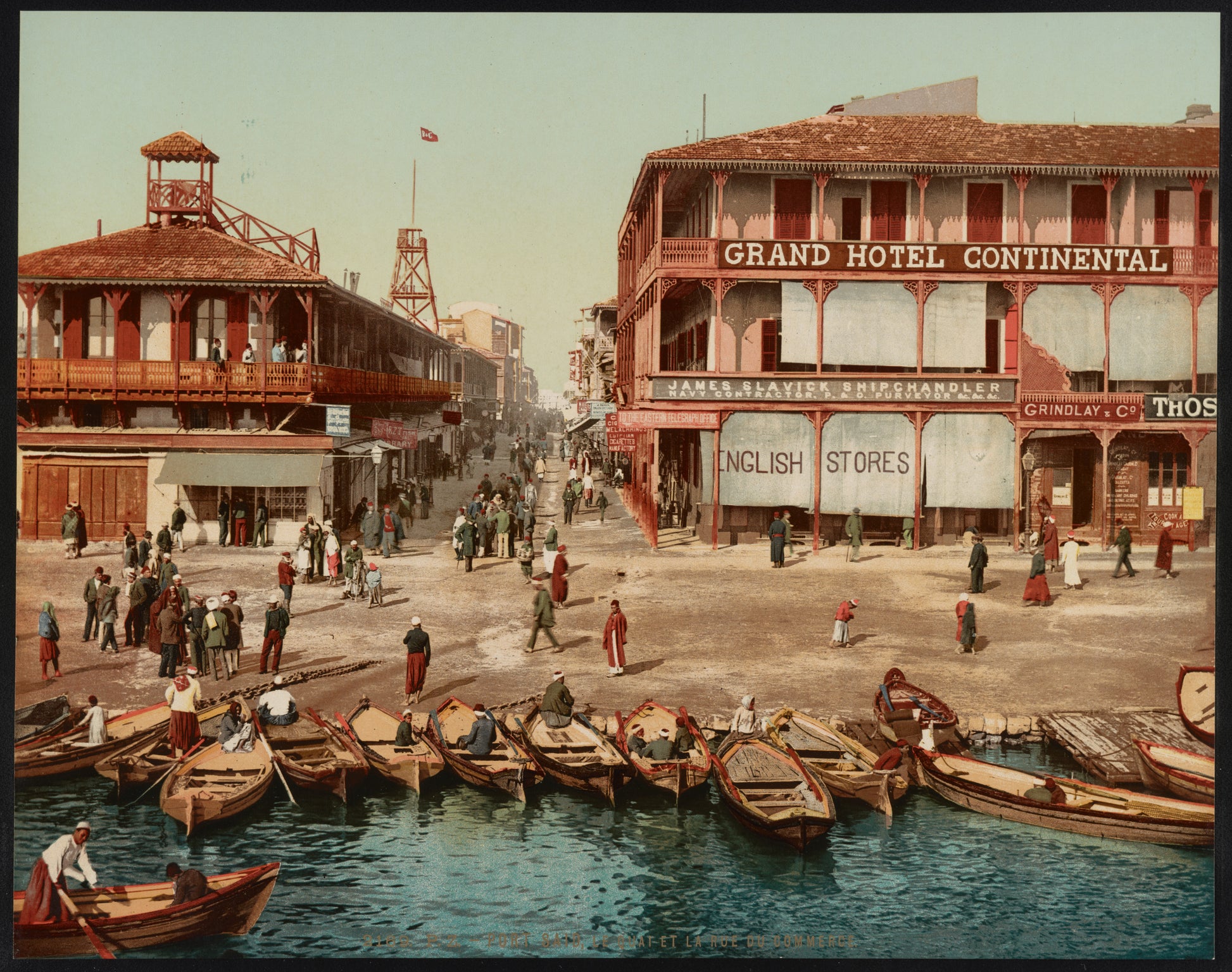 A picture of Port Said, le quai et la Rue du Commerce