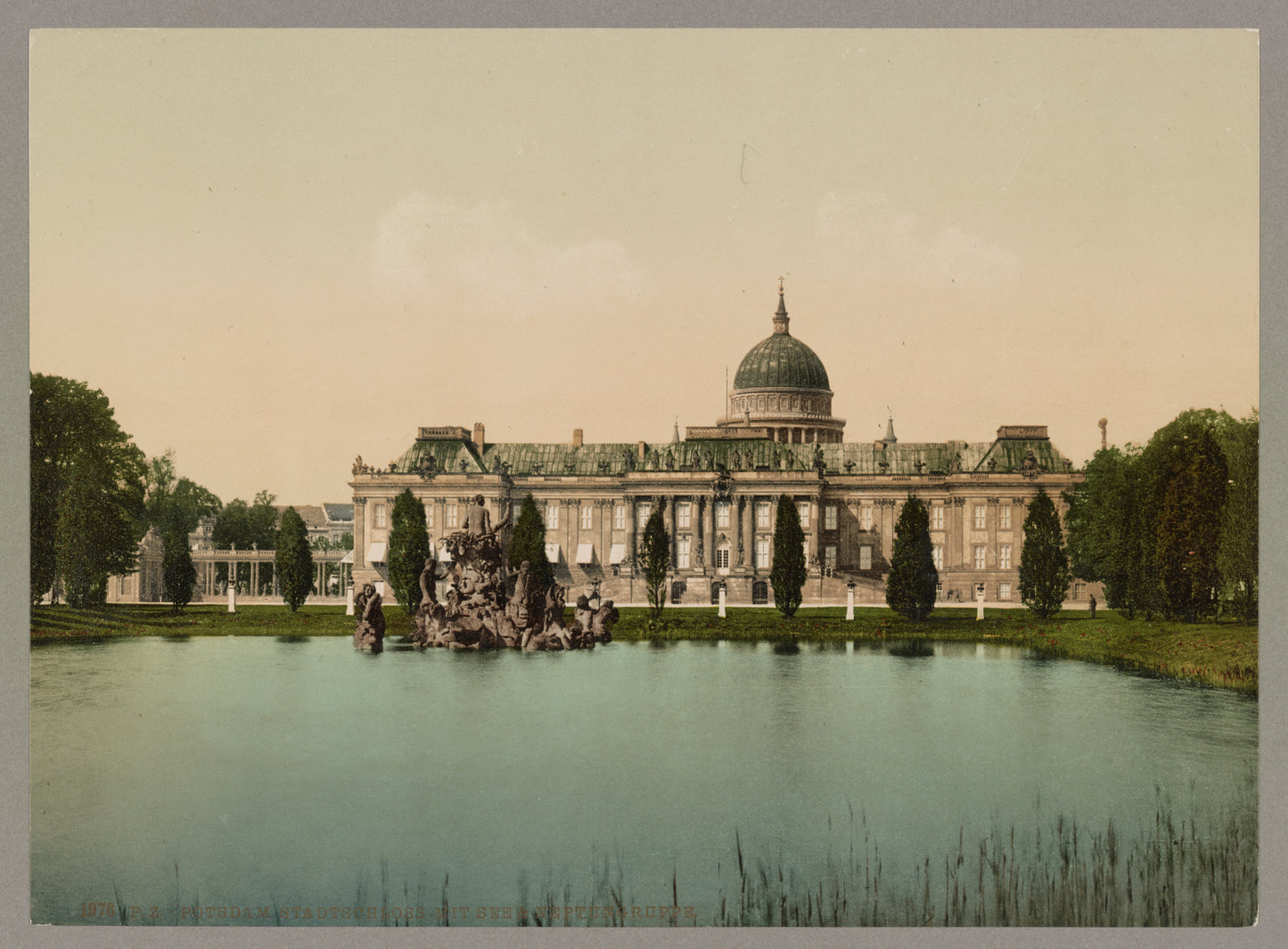 A picture of Potsdam. Stadtschloss mit See & Neptungruppe