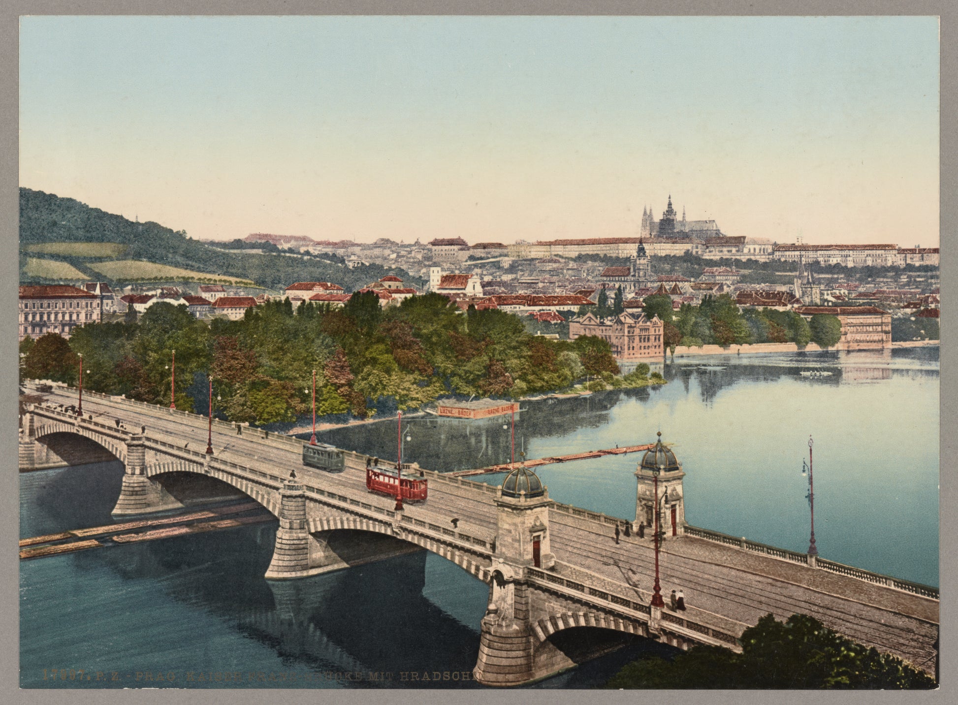 A picture of Prag. Kaiser Franz-Brücke mit Hradschin