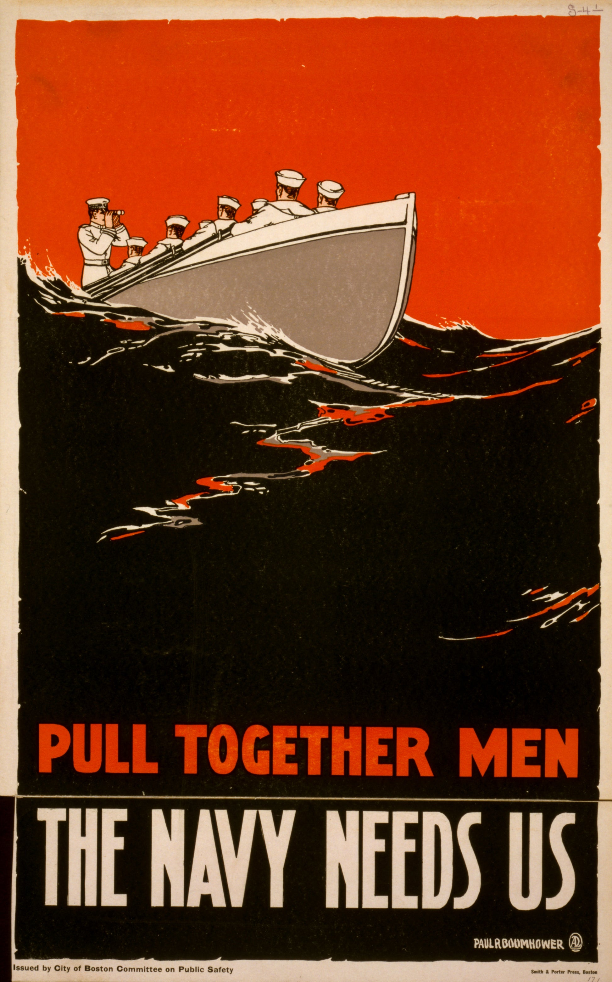A picture of Pull together men - the Navy needs us