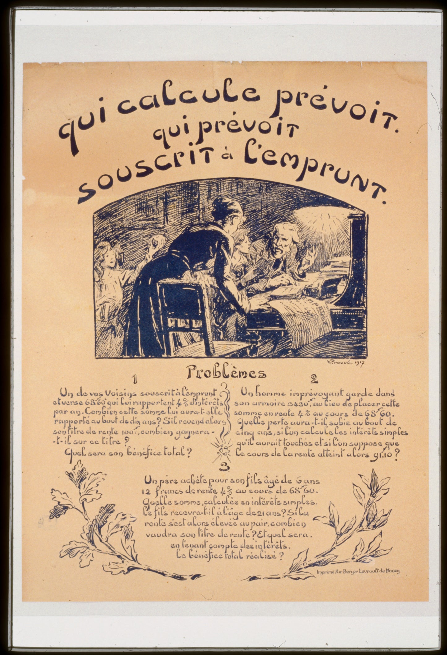 A picture of Qui calcule prévoit. Qui prévoit souscrit á l'Emprunt