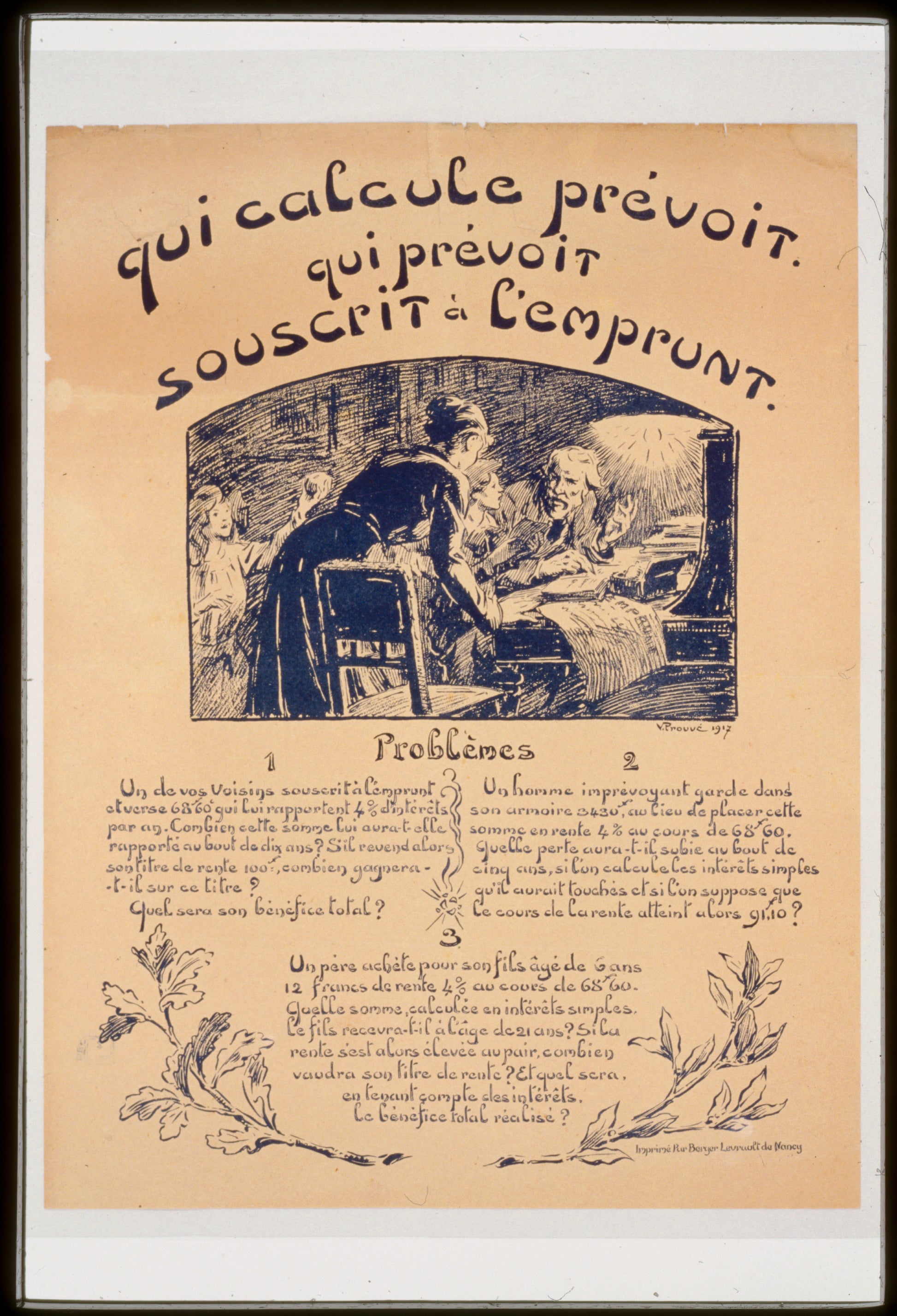 A picture of Qui calcule prévoit. Qui prévoit souscrit á l'Emprunt