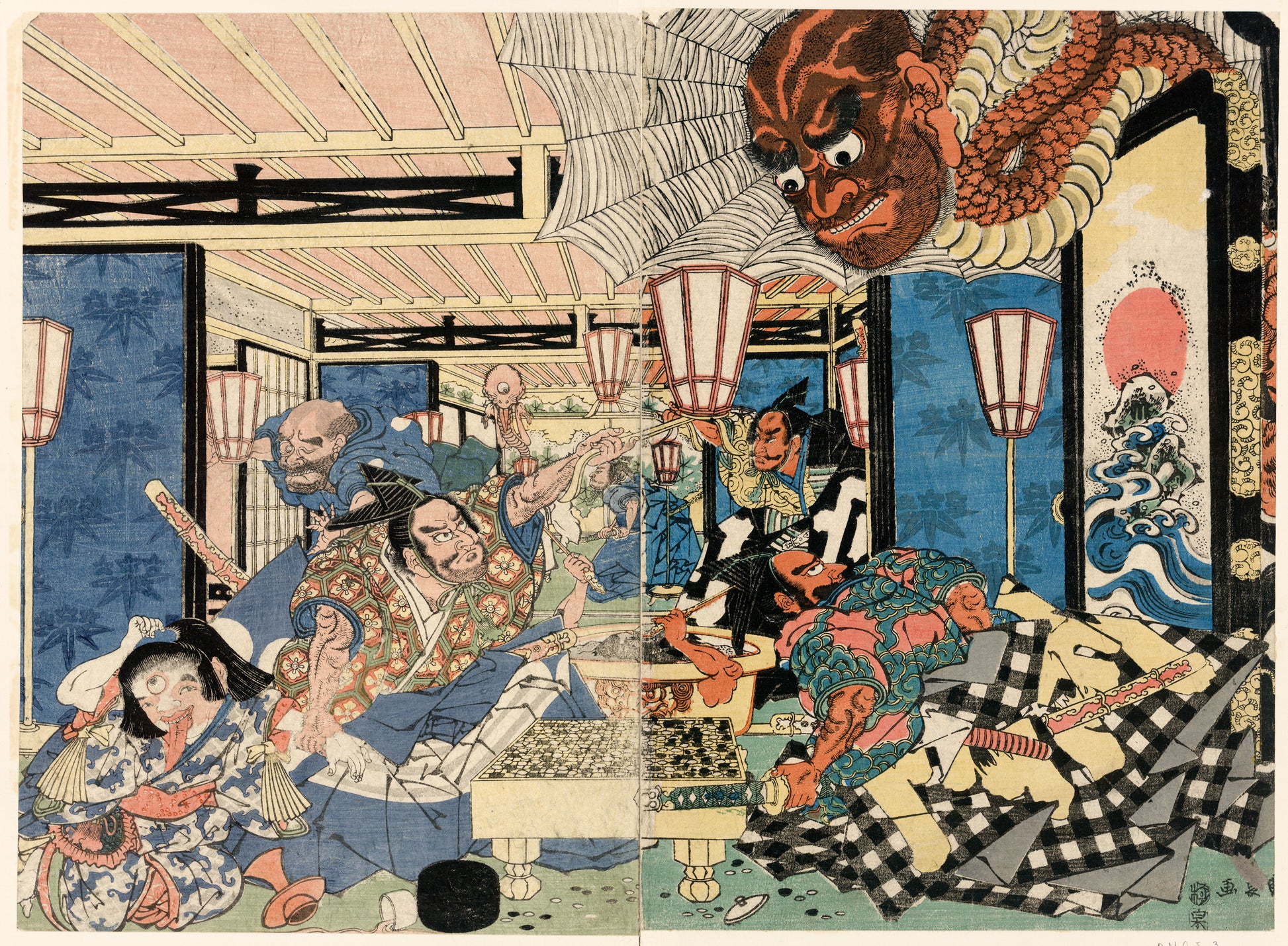 A picture of Raikō shitennō to tsuchigumo