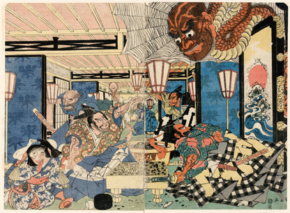A picture of Raikō shitennō to tsuchigumo