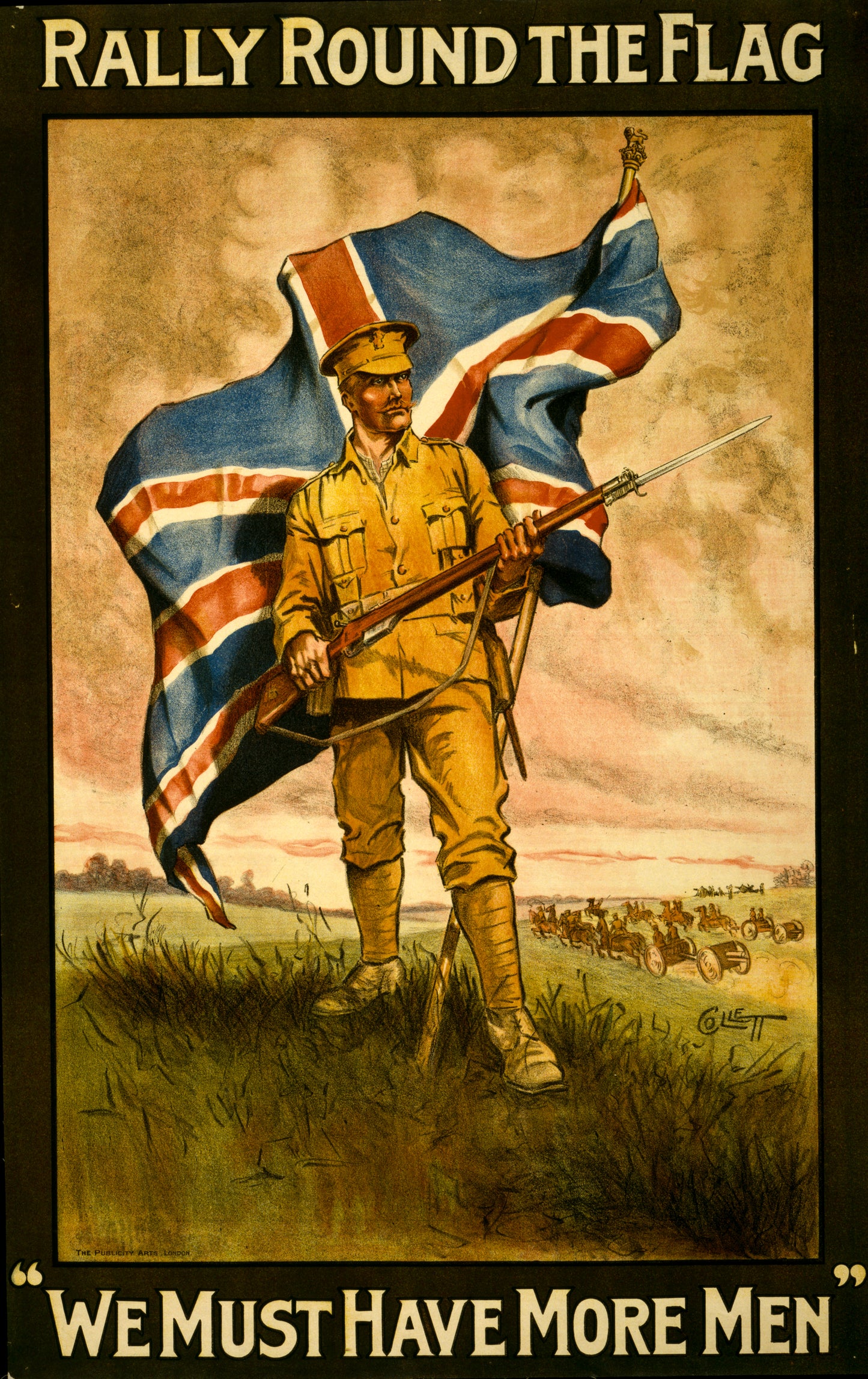 A picture of Rally round the flag. "We must have more men"