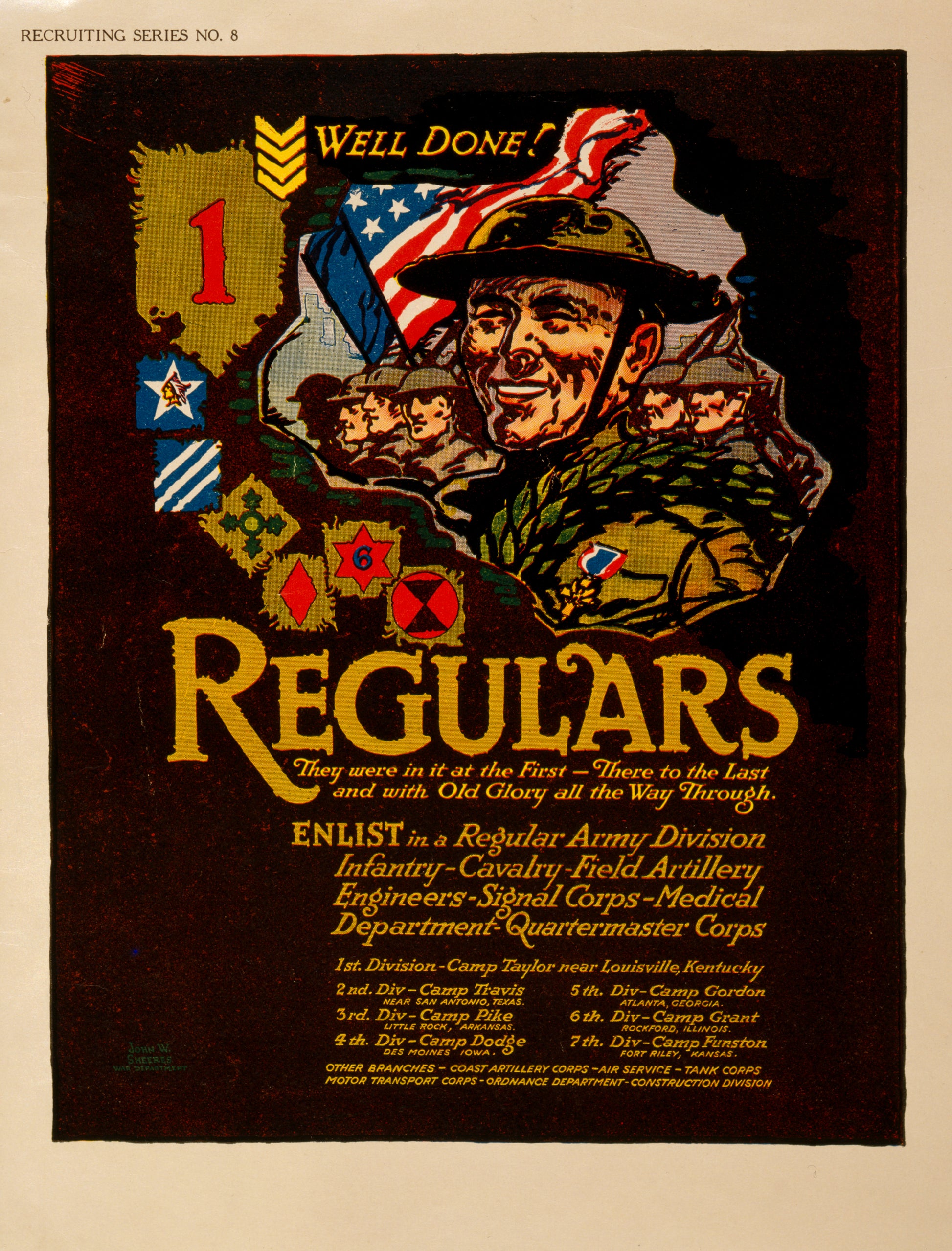 A picture of Regulars - They were in it at the first - There to the last, and with Old Glory all the way through
