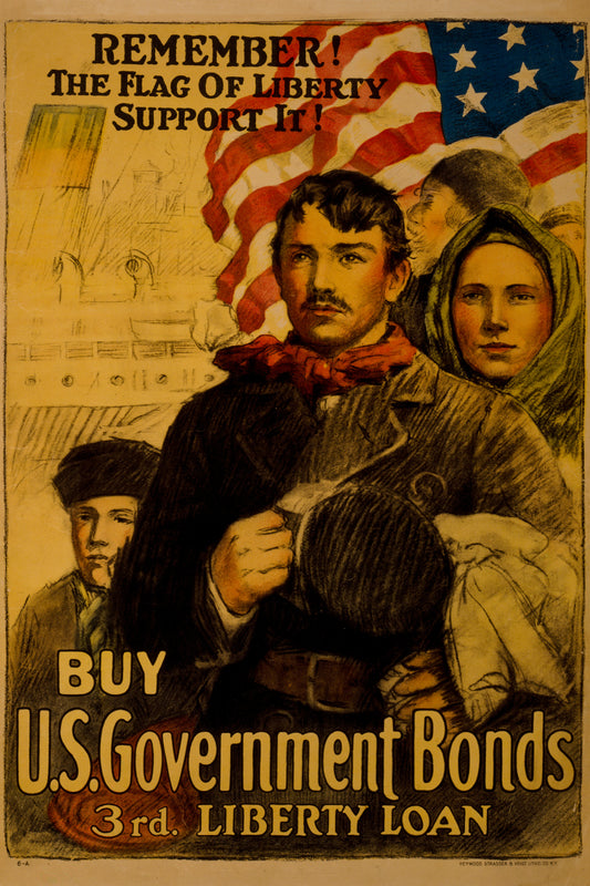 A picture of Remember! The flag of liberty - support it! Buy U.S. government bonds 3rd. Liberty Loan