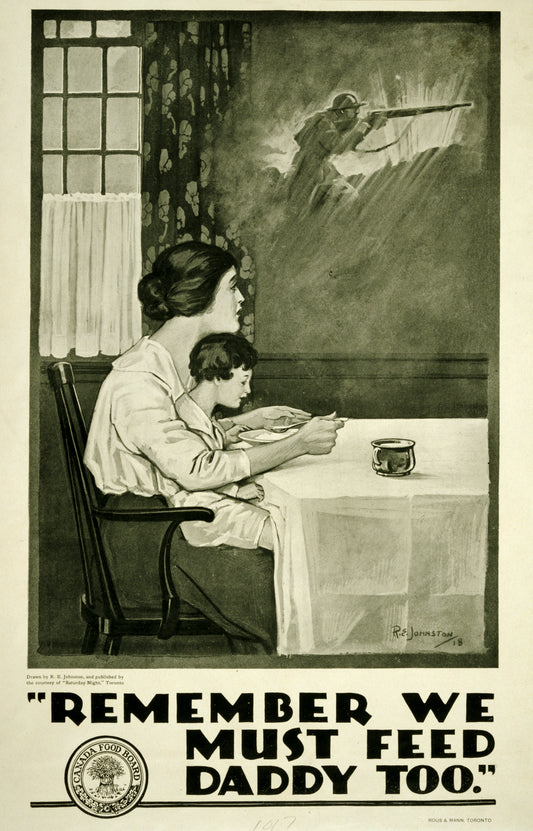 A picture of Remember we must feed Daddy too