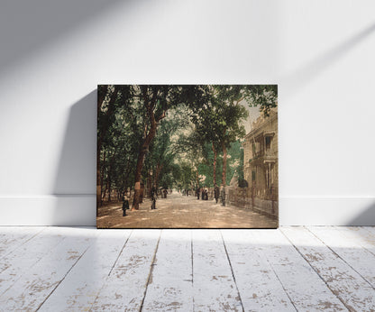 A picture of Road to Scheveningen, Scheveningen, Holland, a mockup of the print leaning against a wall