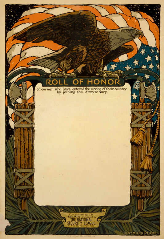 A picture of Roll of honor of our men who have entered the service of their country by joining the Army or Navy