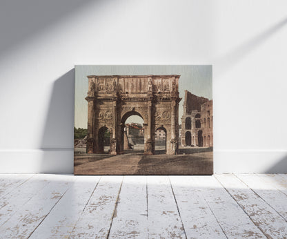 A picture of Roma. Arco di Constantino, a mockup of the print leaning against a wall