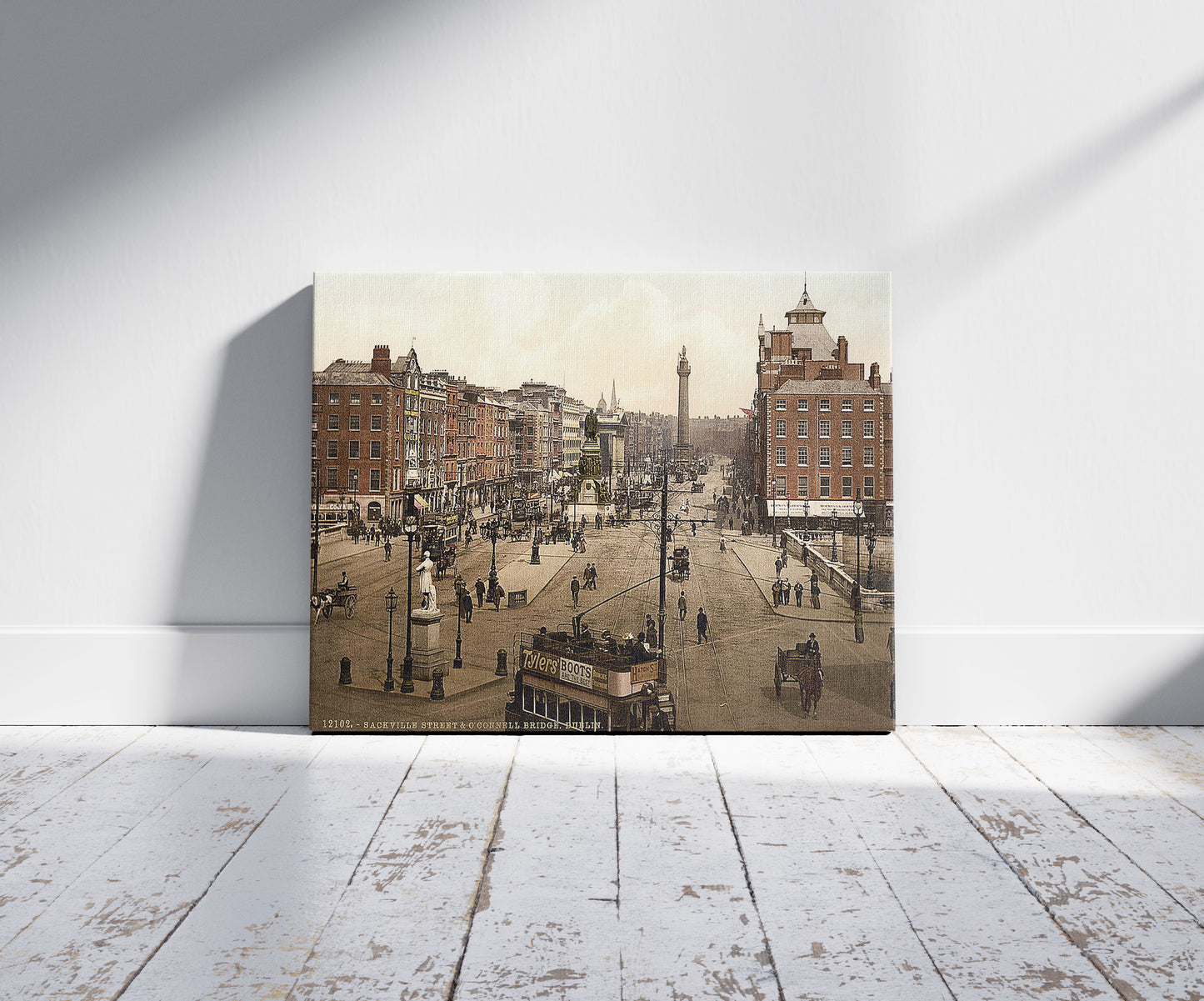 A picture of Sackville Street and O'Connell Bridge, Dublin. County Dublin, Ireland