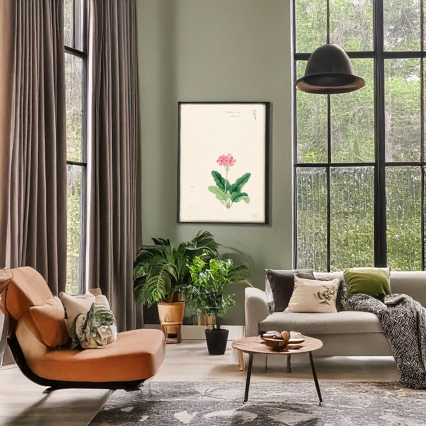 A picture of Sakura sou - March, a mockup of the print leaning against a wall