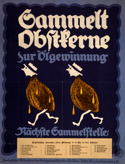 A picture of Sammelt Obstkerne zur Ölgewinnung; nächste Sammelstelle ...