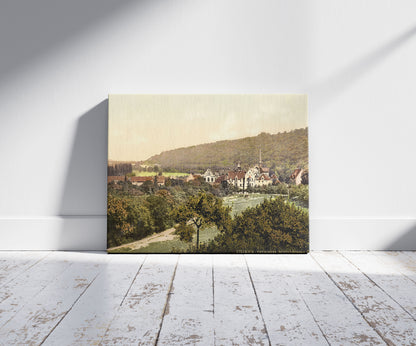 A picture of Schulpforta, Thuringia, Germany, a mockup of the print leaning against a wall