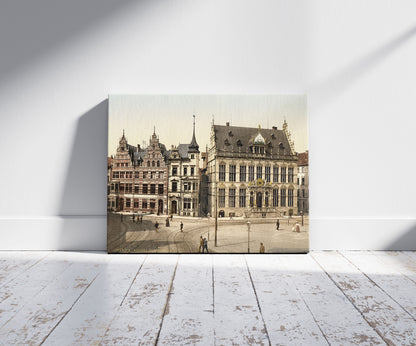 A picture of Schutting, Bremen, Germany, a mockup of the print leaning against a wall