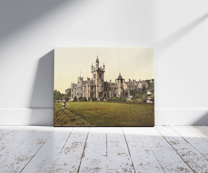 A picture of Shandon Hydropathic, Helensburgh, Scotland, a mockup of the print leaning against a wall