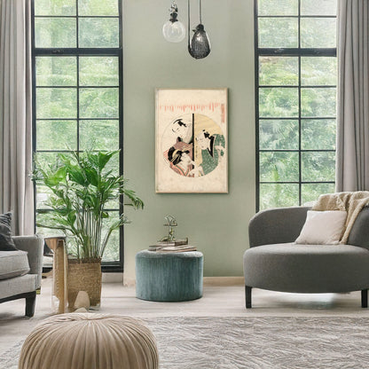 A picture of Shichidanme, a mockup of the print leaning against a wall