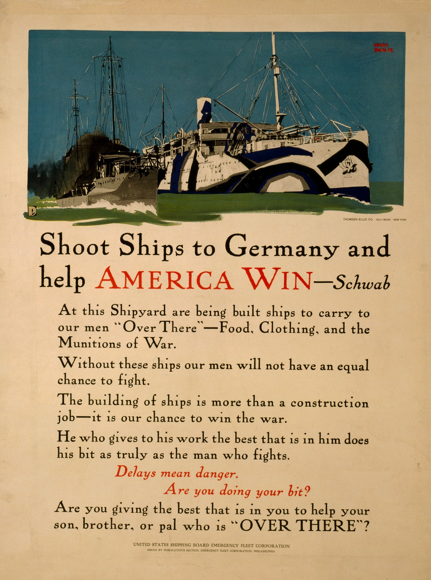 A picture of Shoot ships to Germany and help America win - Schwab