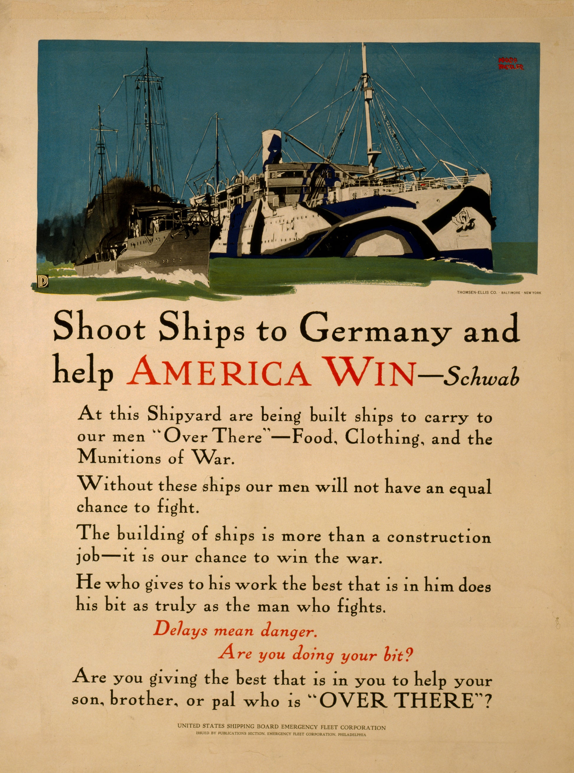 A picture of Shoot ships to Germany and help America win - Schwab