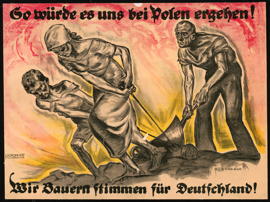 A picture of So würde es uns bei Polen erehen! Wir Bauern stimmen für Deutschland!