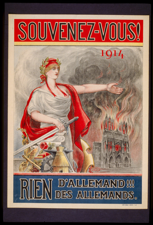 A picture of Souvenez-vous! 1914. Rien d'Allemand!!! Des Allemands